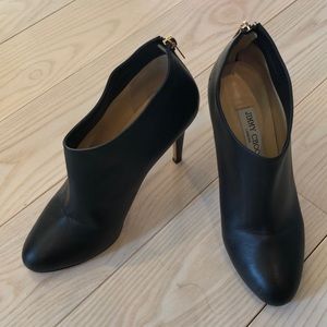 Jimmy Choo “Mendez” Grainy Calf Heeled Boot